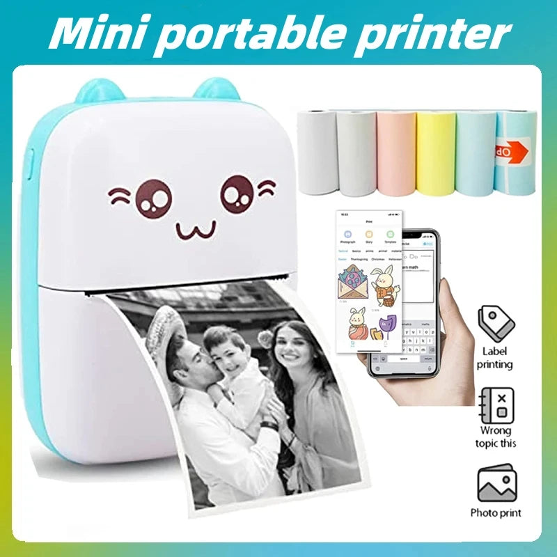 Portable thermal mini printer