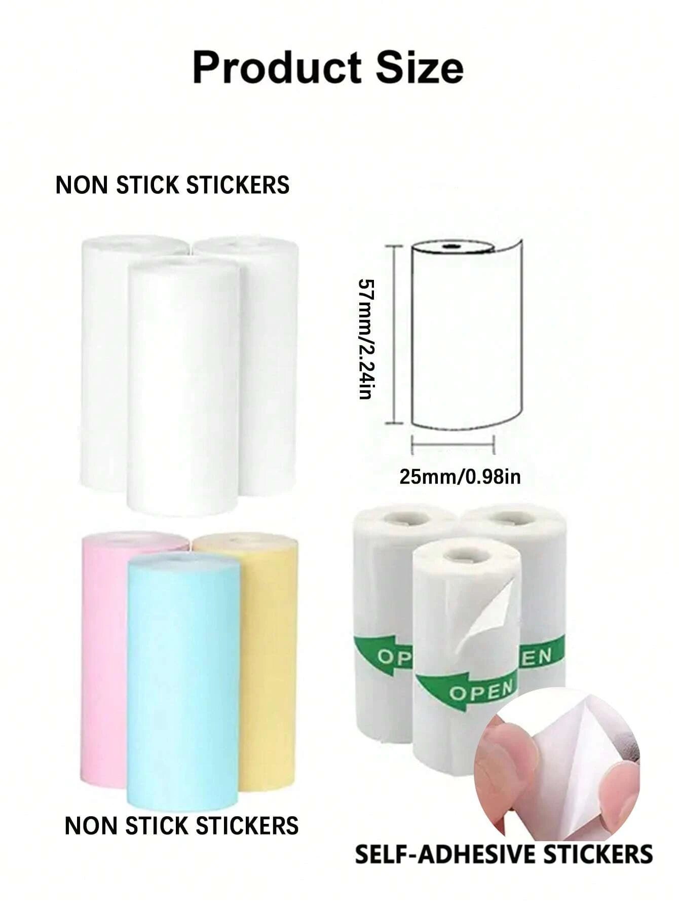 15 sticker rolls